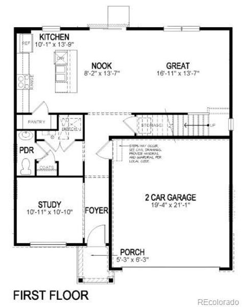 2D floor plan layout of this home in Trails at Crowfoot, Parker, CO (Image 3). 2D floor plan layout of this home in Trails at Crowfoot, Parker, CO (Image 3).