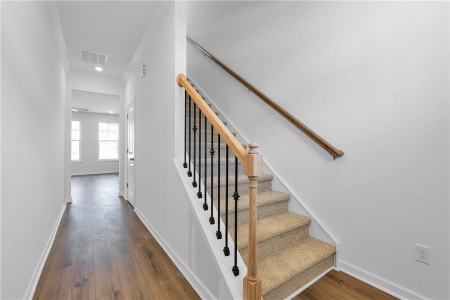 This home features a functional staircase with dur