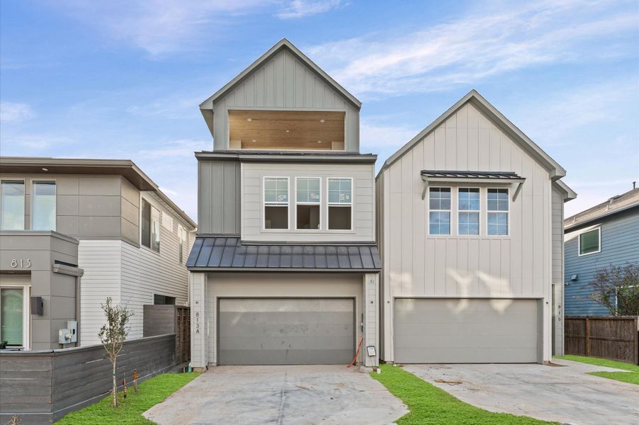 This thoughtfully designed home is on a quiet street in the Heights. This thoughtfully designed home is on a quiet street in the Heights.