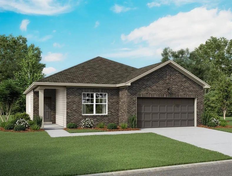 Front exterior of a new home in Ashland, Angleton, TX, highlighting curb appeal (Image 1). Front exterior of a new home in Ashland, Angleton, TX, highlighting curb appeal (Image 1).