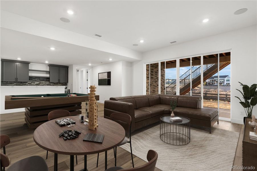 Furnished interior view inside a new home in Luxe at The Canyons, Castle Pines (Image 31).
