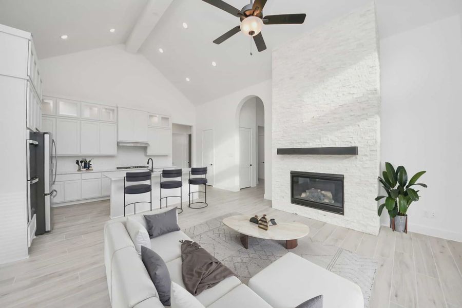 Representative furnished interior of a home built from the Bonneville by Chesmar Homes in Meridiana 50's and 60's, Manvel (Image 5).