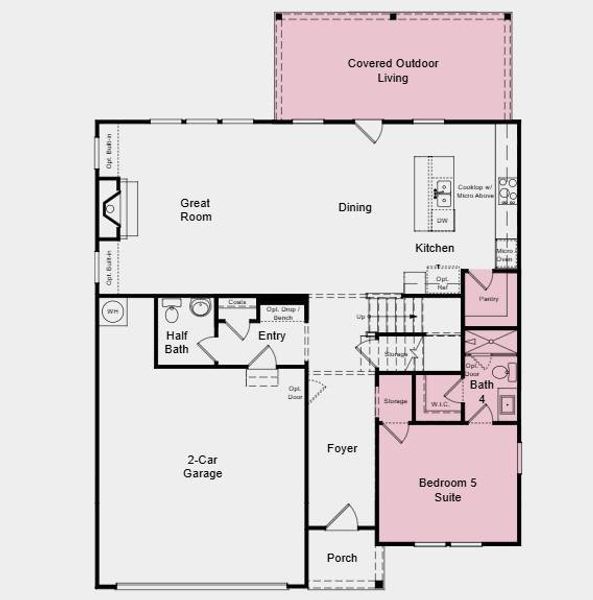 2D floor plan layout of this home in Auburn Glen, Dacula, GA (Image 3).