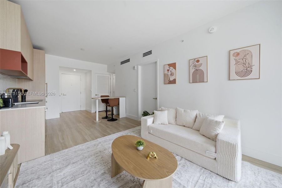 Furnished interior view inside a new home in , Miami (Image 5). Furnished interior view inside a new home in , Miami (Image 5).