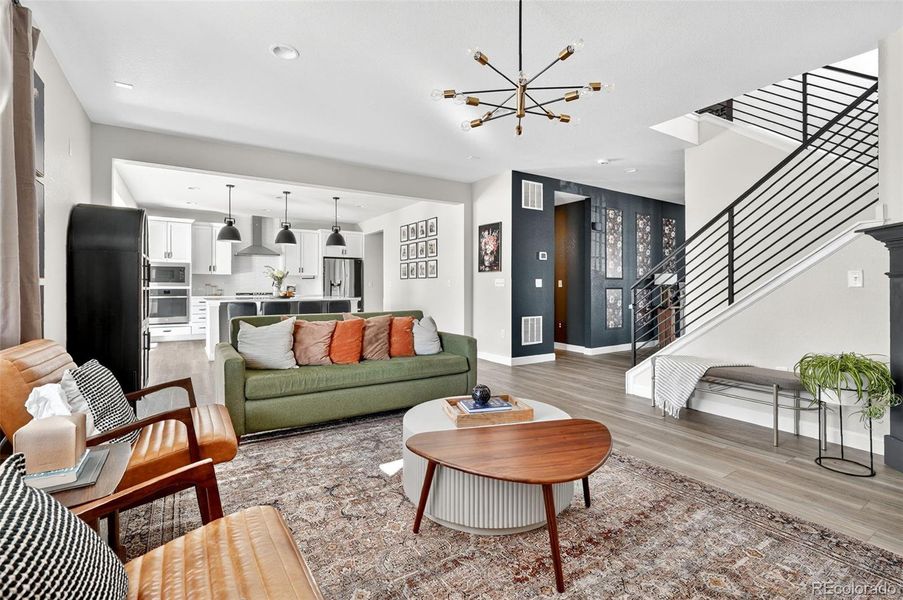 Furnished interior view inside a new home in Colliers Hill, Erie (Image 9). Furnished interior view inside a new home in Colliers Hill, Erie (Image 9).