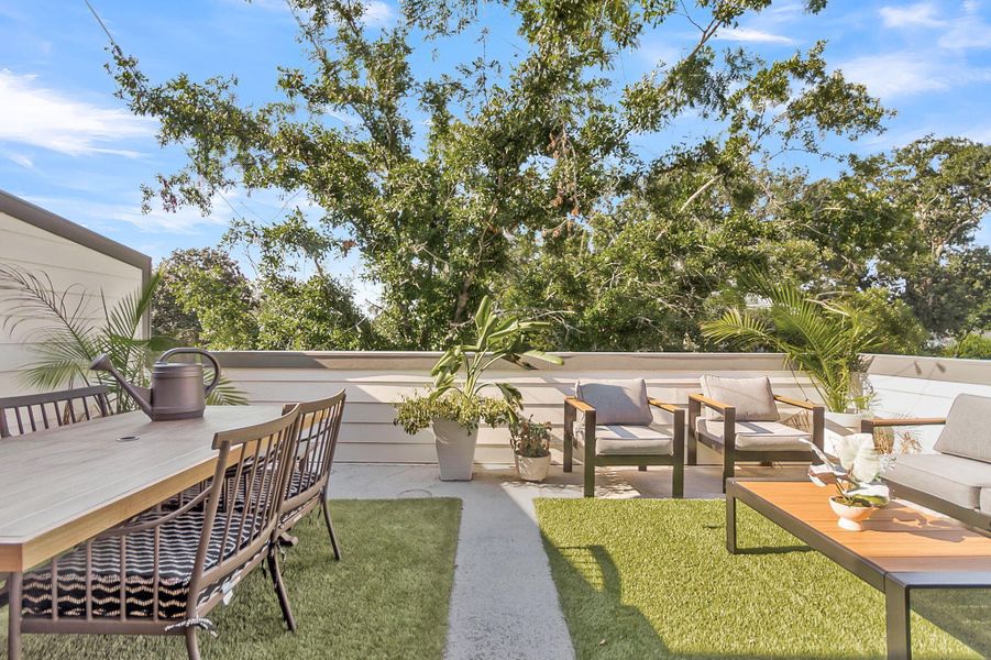 Exterior details and patio area of a home in , North Charleston (Image 33).