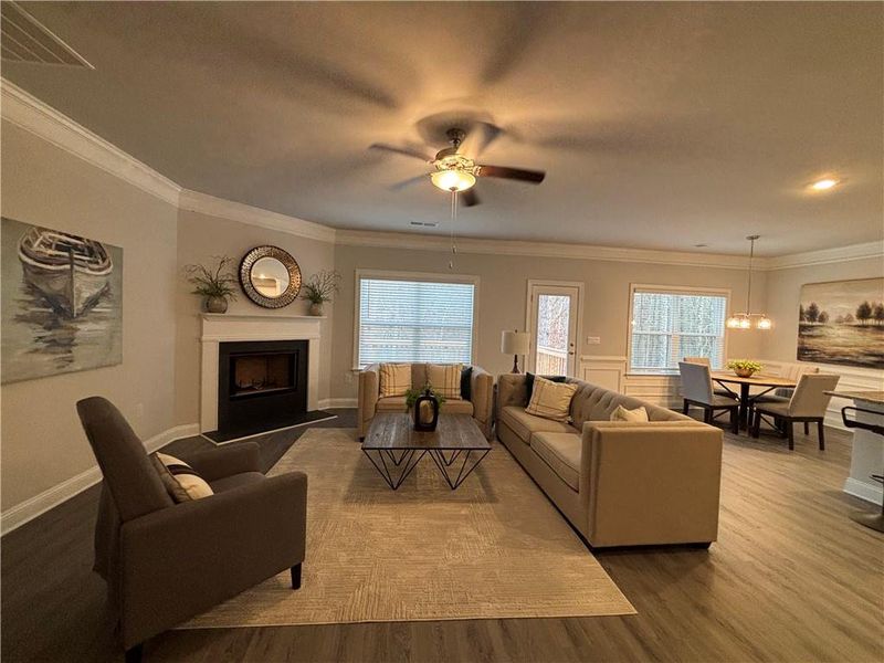 Furnished interior view inside a new home in Tuscany Hills, Douglasville (Image 9). Furnished interior view inside a new home in Tuscany Hills, Douglasville (Image 9).