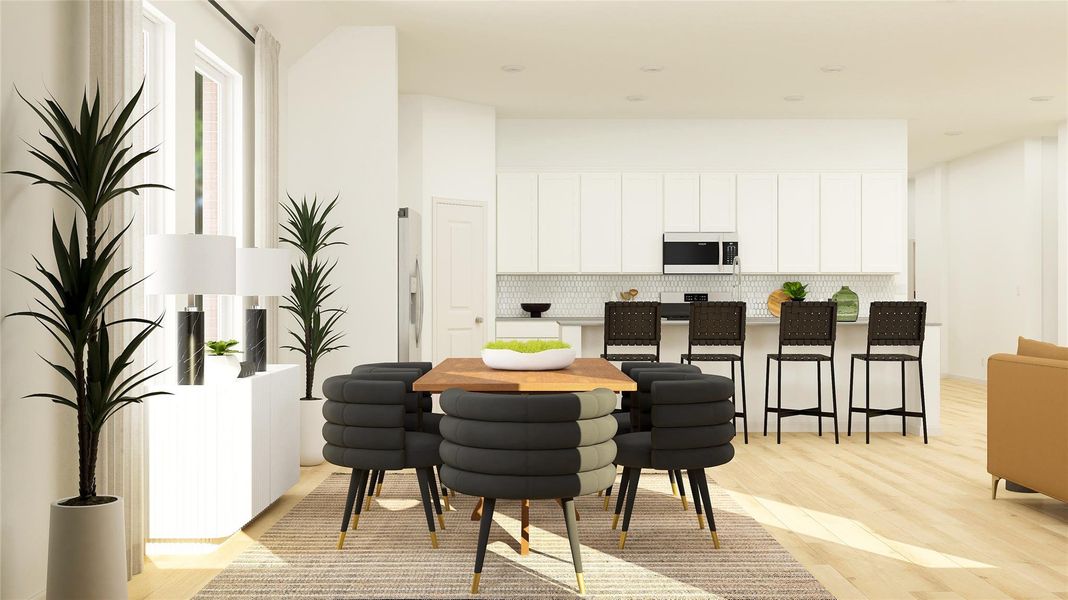 Furnished interior view inside a new home in Samara, League City (Image 5).