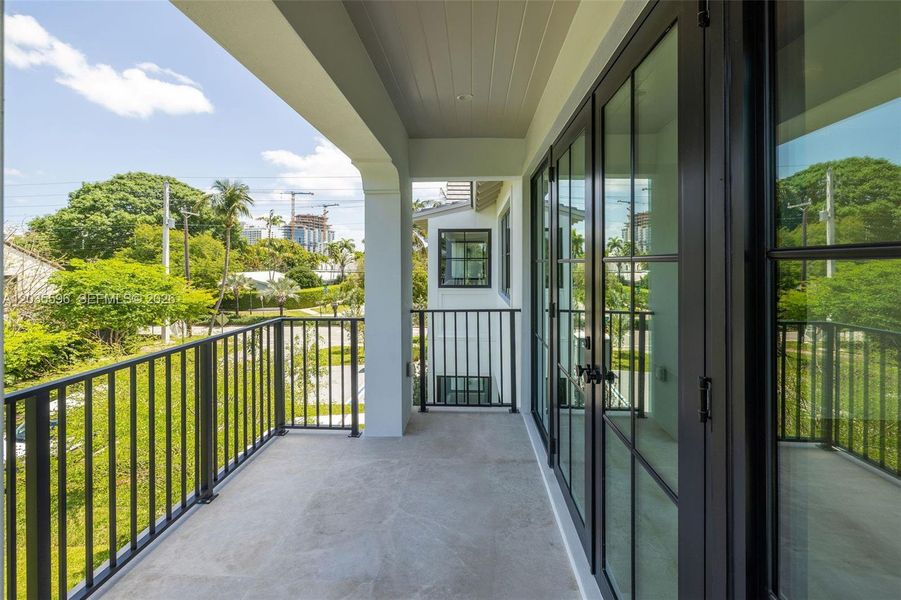 Primary bedroom balcony overlooks gold course Primary bedroom balcony overlooks gold course