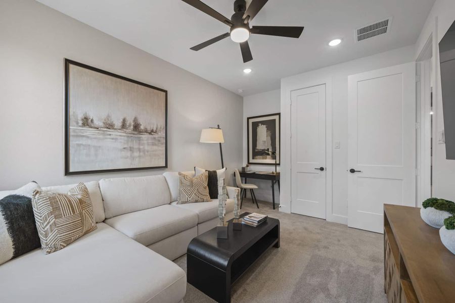 Furnished interior view inside a new home in The Highlands, Porter (Image 19).