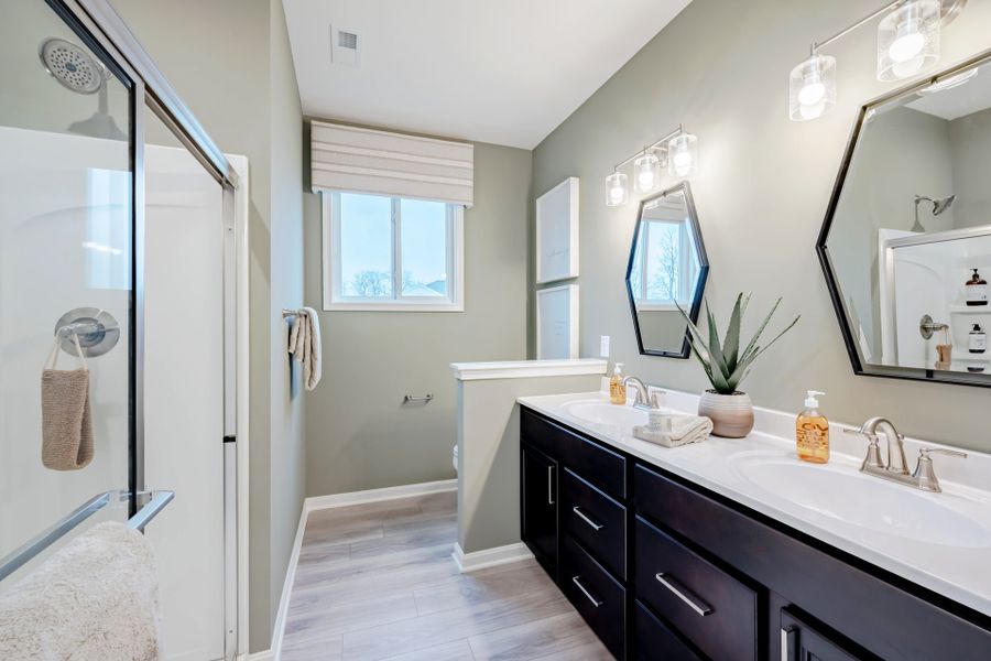 Representative furnished interior of a home built from the Hudson by Fischer Homes in Villas at Gold Creek, Dawsonville (Image 11).