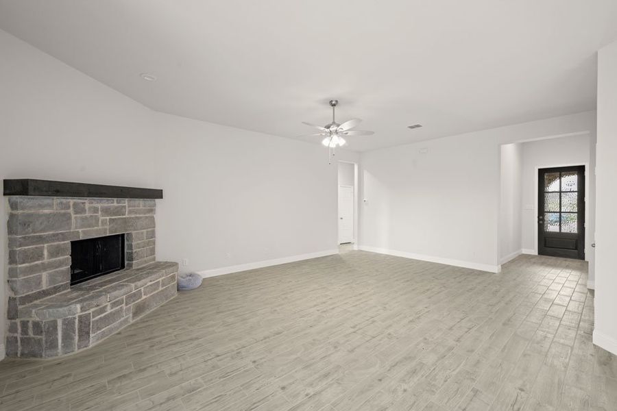 Representative exterior photo of a completed home built from the Balmoral by Impression Homes in Timberbrook, Justin, TX (Image 11).