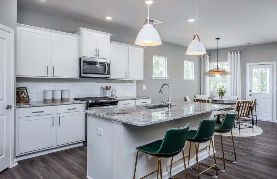 Furnished interior view inside a new home in Exchange at 401, Raleigh (Image 16).
