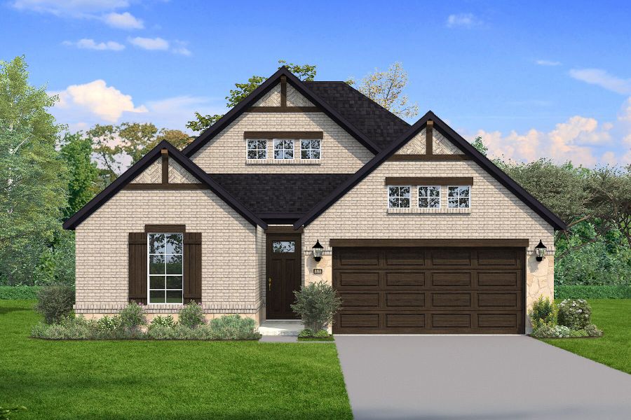 The Bianca - Hill Country 2 with Stone Elevation The Bianca - Hill Country 2 with Stone Elevation