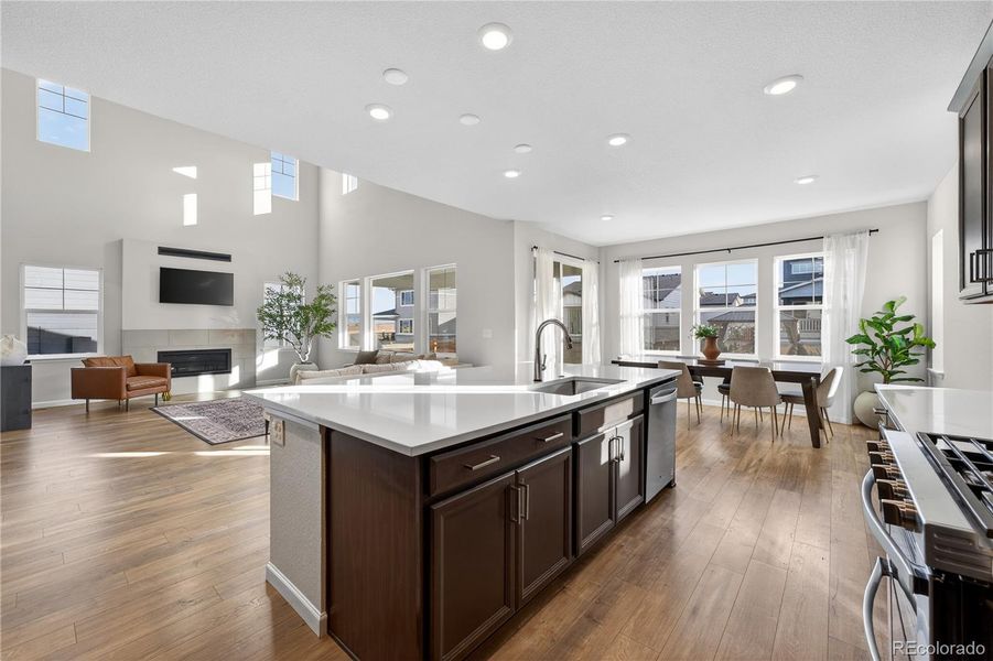 Furnished interior view inside a new home in Prelude at The Aurora Highlands, Aurora (Image 7).