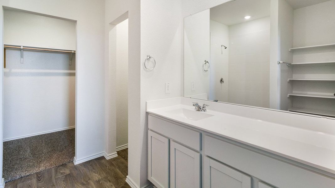 Representative furnished interior of a home built from the The Periwinkle by D.R. Horton in Marigold, Kyle (Image 6). Representative furnished interior of a home built from the The Periwinkle by D.R. Horton in Marigold, Kyle (Image 6).