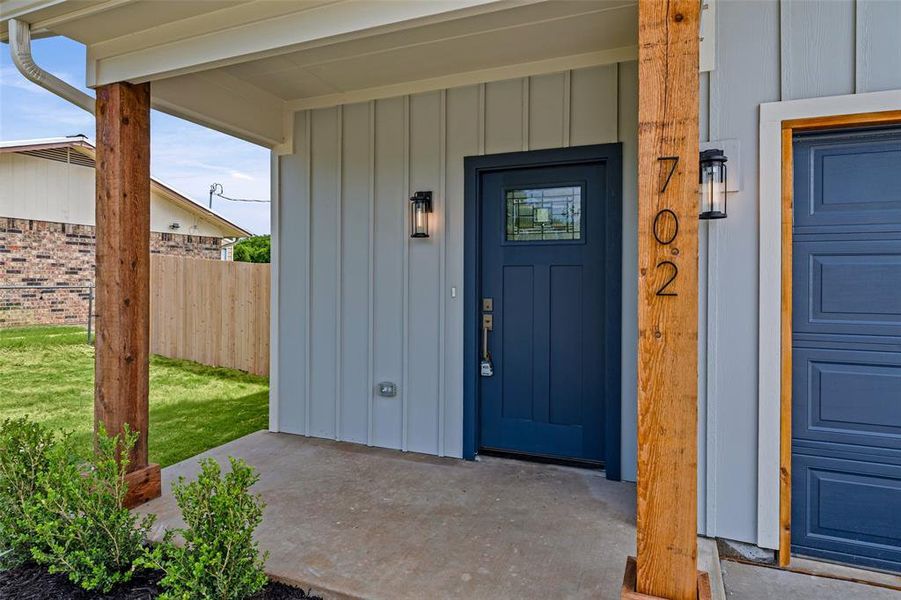 Exterior details and patio area of a home in , Granbury (Image 22).