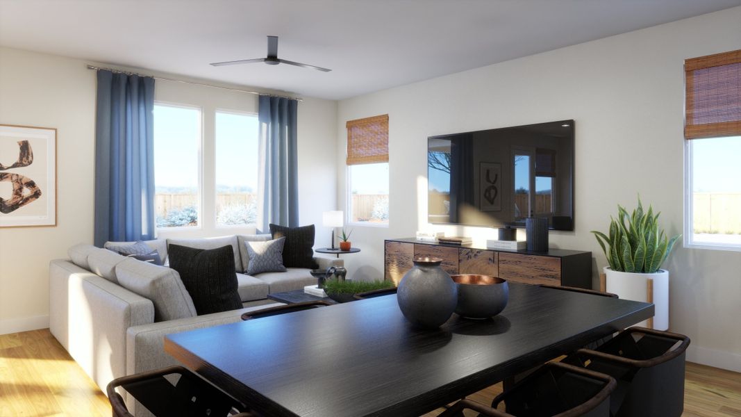 Furnished interior view inside a new home in Freedom at Anthem, Kyle (Image 5).