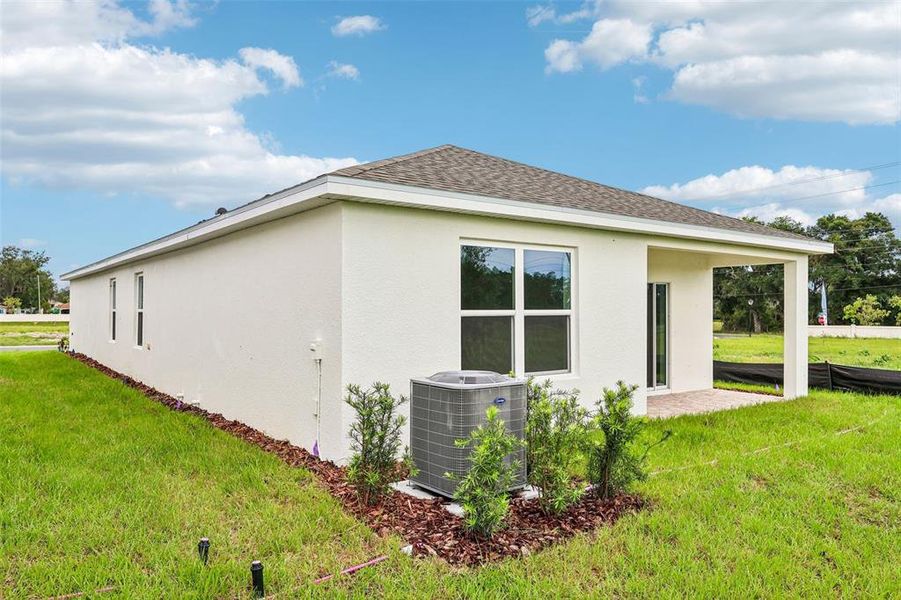 Exterior details and patio area of a home in Liberty Trace, Haines City (Image 4). Exterior details and patio area of a home in Liberty Trace, Haines City (Image 4).