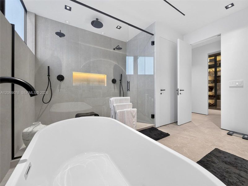 Furnished interior view inside a new home in , Miami (Image 34).