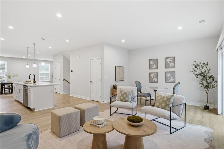 Furnished interior view inside a new home in , Sugar Hill (Image 15). Furnished interior view inside a new home in , Sugar Hill (Image 15).