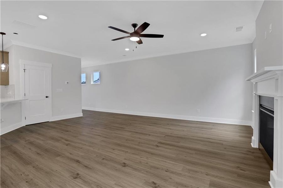 Spacious, unfurnished interior of a new home in Villas at Dawsonville, Dawsonville (Image 17). Spacious, unfurnished interior of a new home in Villas at Dawsonville, Dawsonville (Image 17).