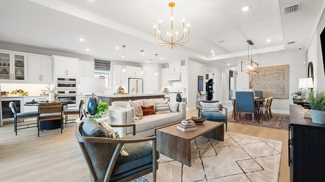 Furnished interior view inside a new home in Esplanade at Starling, Punta Gorda (Image 11).