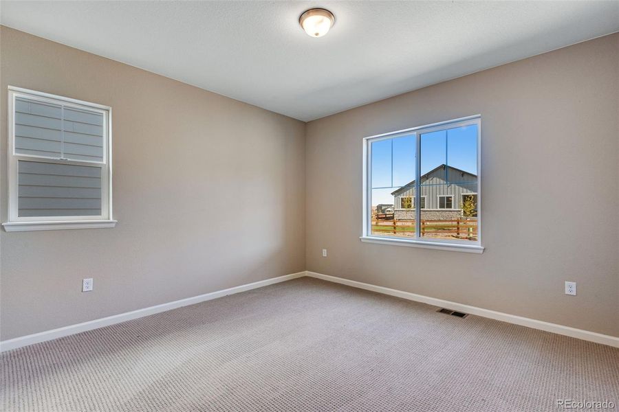 Spacious, unfurnished interior of a new home in Ensemble at The Aurora Highlands, Aurora (Image 34). Spacious, unfurnished interior of a new home in Ensemble at The Aurora Highlands, Aurora (Image 34).