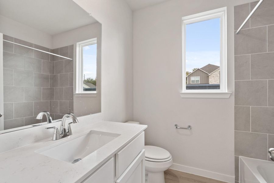 Furnished interior view inside a new home in Fulshear Lakes 45' at Fulshear Lakes, Fulshear (Image 6). Furnished interior view inside a new home in Fulshear Lakes 45' at Fulshear Lakes, Fulshear (Image 6).