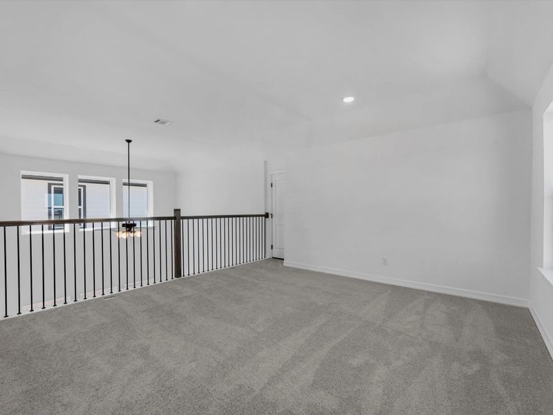 Upstairs loft. Sample product photo. Actual exterior and interior selections may vary by homesite. Photo may be virtually staged.