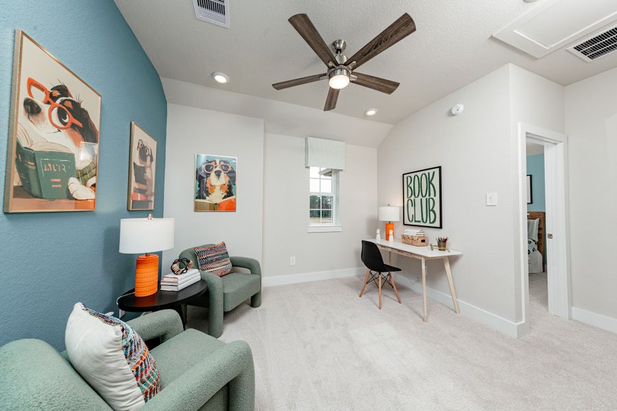 Furnished interior view inside a new home in Amira, Tomball (Image 9). Furnished interior view inside a new home in Amira, Tomball (Image 9).
