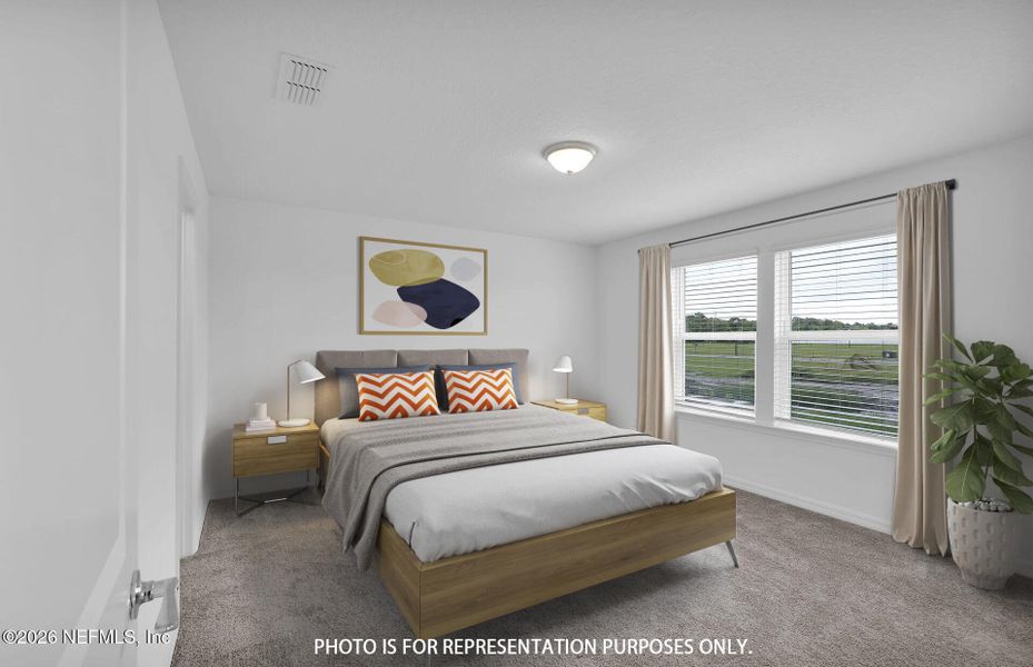 Furnished interior view inside a new home in Wells Landing, Jacksonville (Image 11).