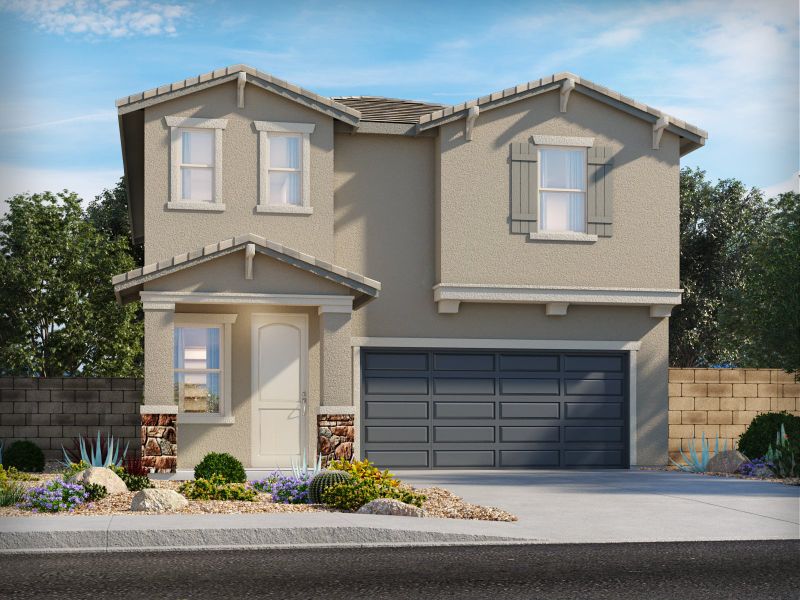 Representative exterior photo of a completed home built from the Jamay by Meritage Homes in Las Patrias at Star Valley II, Tucson, AZ (Image 11).