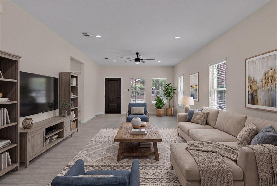 Furnished interior view inside a new home in , Fort Worth (Image 8). Furnished interior view inside a new home in , Fort Worth (Image 8).