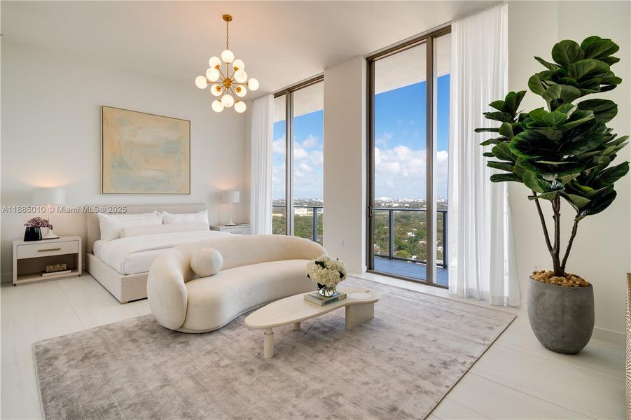 Furnished interior view inside a new home in Mr. C Residences, Miami (Image 30).