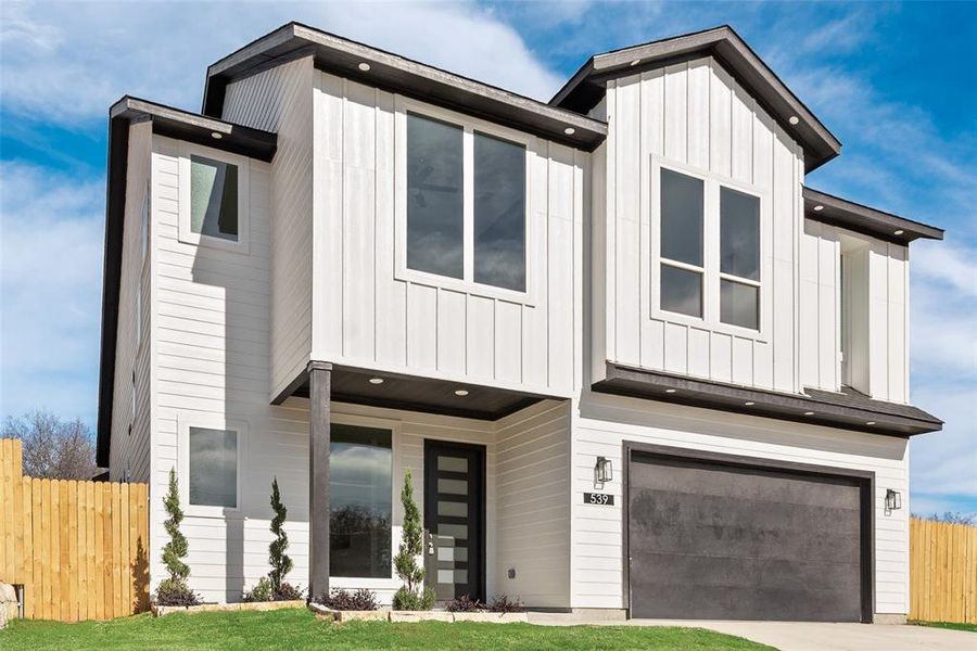 Front exterior of a new home in , Dallas, TX, highlighting curb appeal (Image 27).