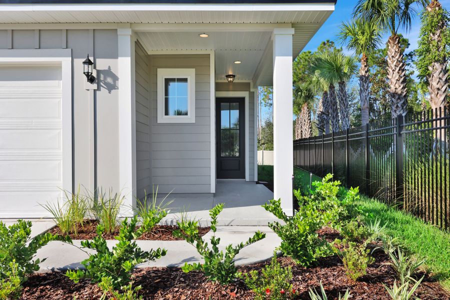 Representative exterior details of a home built from the Palmetto by Riverside Homes in Mariposa at EverRange, Jacksonville (Image 4).