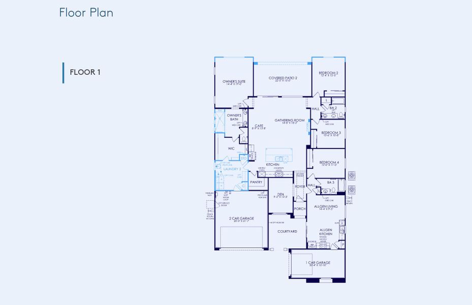2D floor plan layout of this home in Legado West, Queen Creek, AZ (Image 2). 2D floor plan layout of this home in Legado West, Queen Creek, AZ (Image 2).