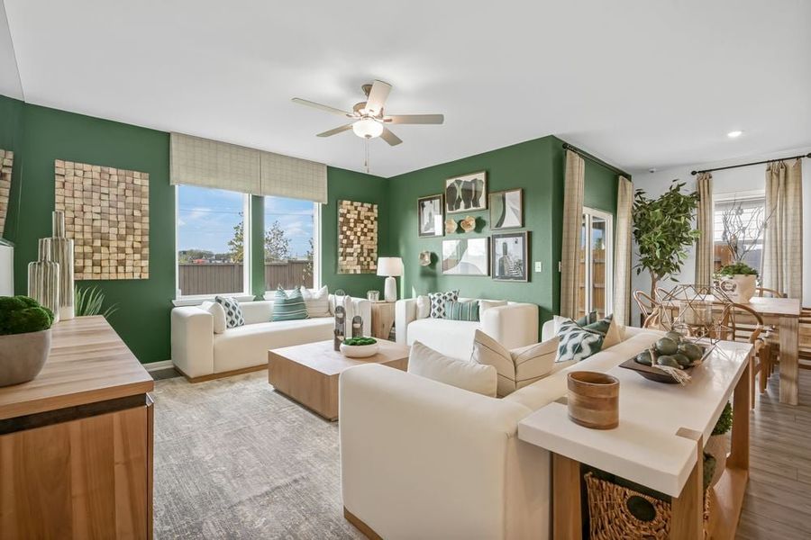 Representative furnished interior of a home built from the Robin by Taylor Morrison in Longview 50s, Del Valle (Image 9).