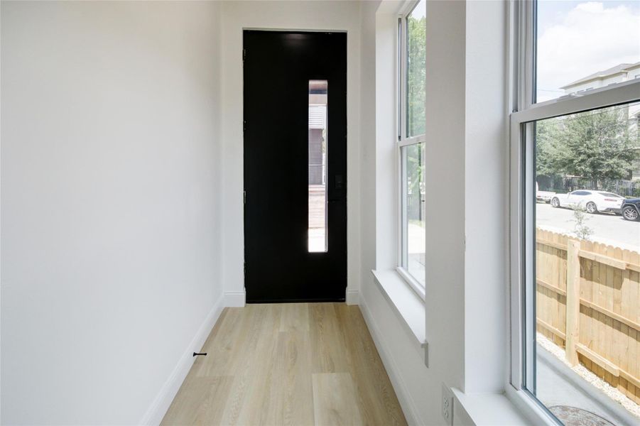 Custom modern front door.