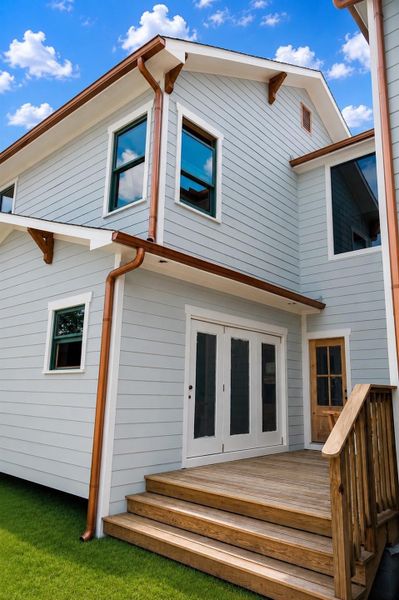 Exterior details and patio area of a home in , Houston (Image 5).