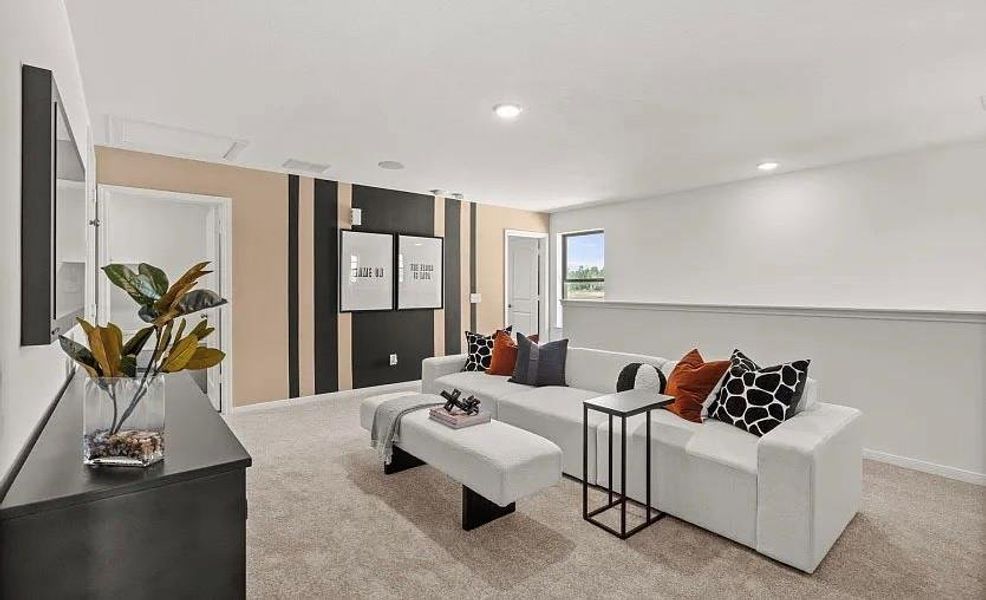 Furnished interior view inside a new home in The Pines At Seven Coves, Willis (Image 7).