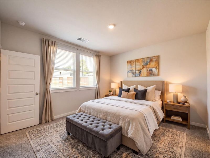 Furnished interior view inside a new home in Robins Landing, Houston (Image 19). Furnished interior view inside a new home in Robins Landing, Houston (Image 19).