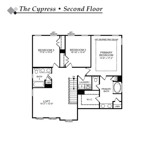 2D floor plan layout of this home in Kilburne Village, Greensboro, NC (Image 4).
