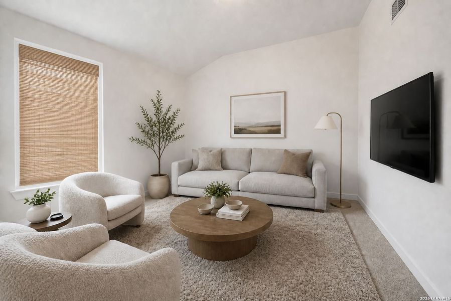 Furnished interior view inside a new home in Meyer Ranch, New Braunfels (Image 7). Furnished interior view inside a new home in Meyer Ranch, New Braunfels (Image 7).