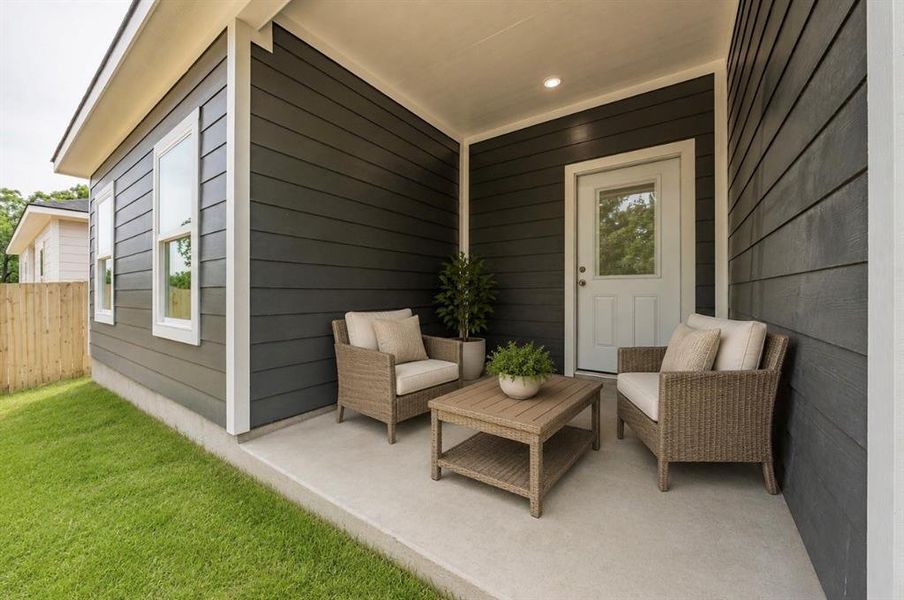 Exterior details and patio area of a home in , Dallas (Image 4).