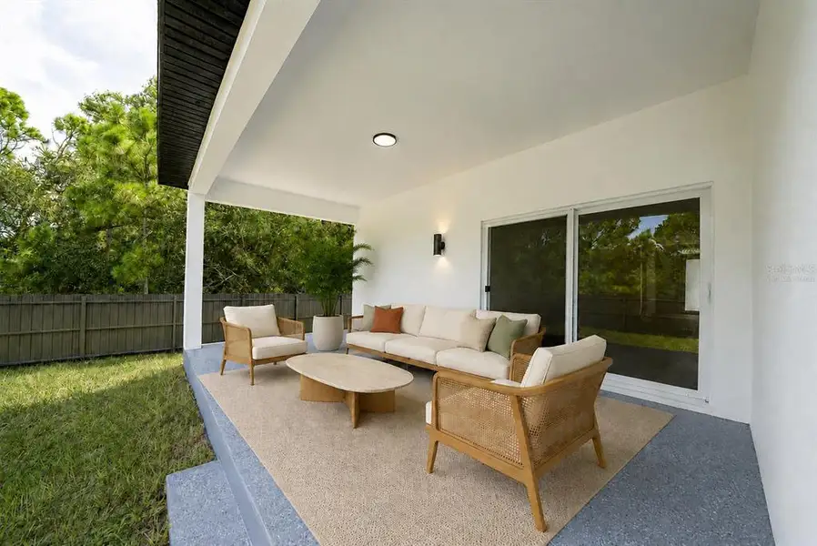 Exterior details and patio area of a home in , North Port (Image 28). Exterior details and patio area of a home in , North Port (Image 28).