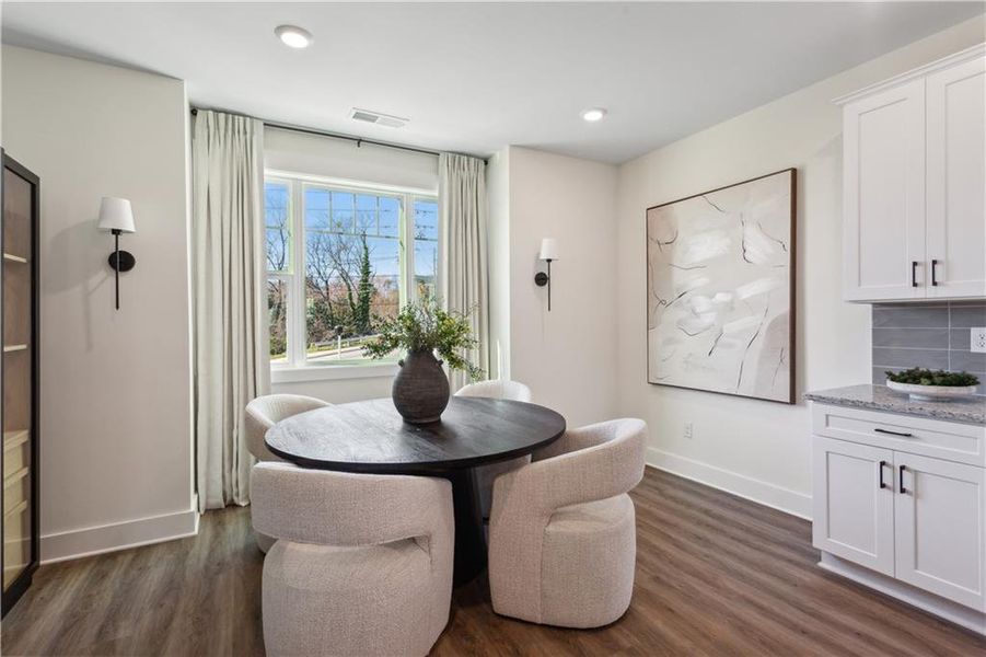 Furnished interior view inside a new home in , Atlanta (Image 9). Furnished interior view inside a new home in , Atlanta (Image 9).
