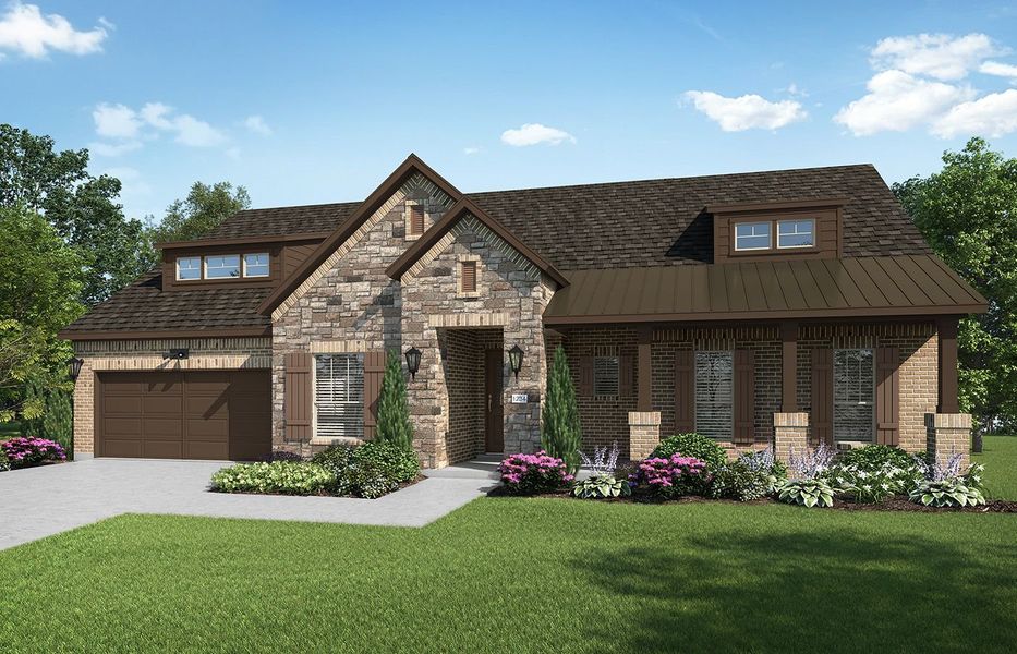 Representative exterior photo of a completed home built from the Lucera by Ladera Texas in Ladera Little Elm, Little Elm, TX (Image 3).