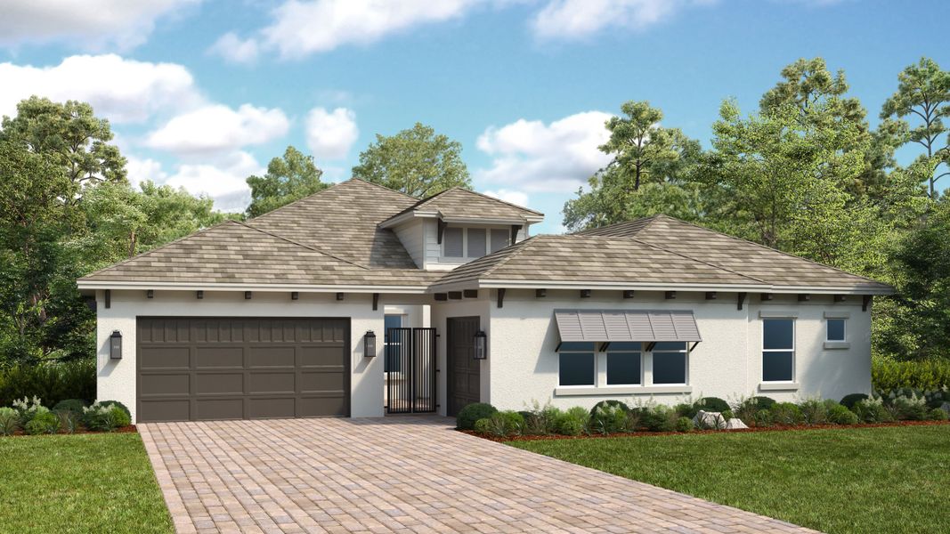 Representative exterior photo of a completed home built from the Humboldt by Taylor Morrison in Victoria Lakes, Odessa, FL (Image 17).